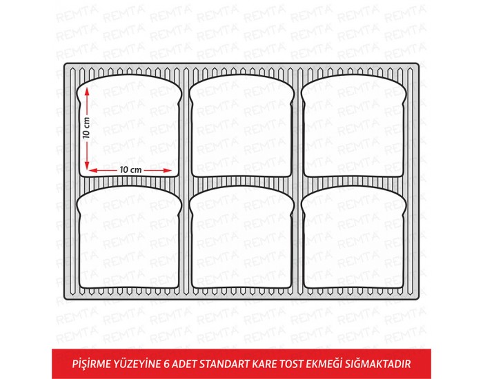REMTA R71 12 DİLİM TOST MAKİNASI ELEKTRİKLİ