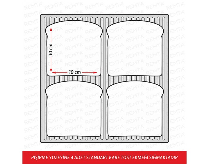 REMTA R72 8 DİLİM TOST MAKİNASI ELEKTRİKLİ