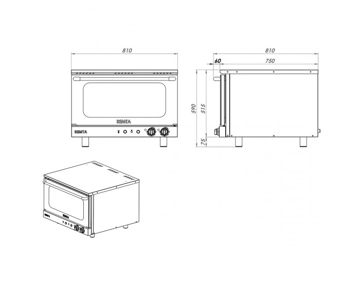 REMTA S15 ELEKTRİKLİ PATİSERİ FIRIN